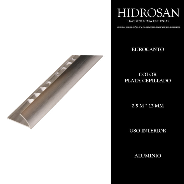 EUROCANTOS  12X2500 PZA  PLATA CEPILLADO