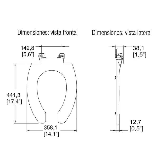 ASIENTO S/TAPA AB LRG A-BAC PLUS BCO