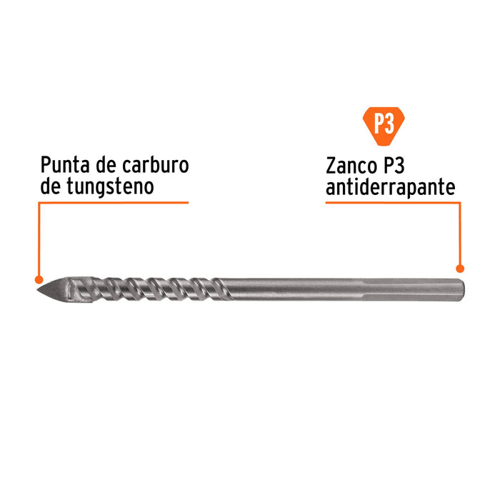 BROCA PARA VIDRIO Y AZULEJO  ¼  BVI-1/4X