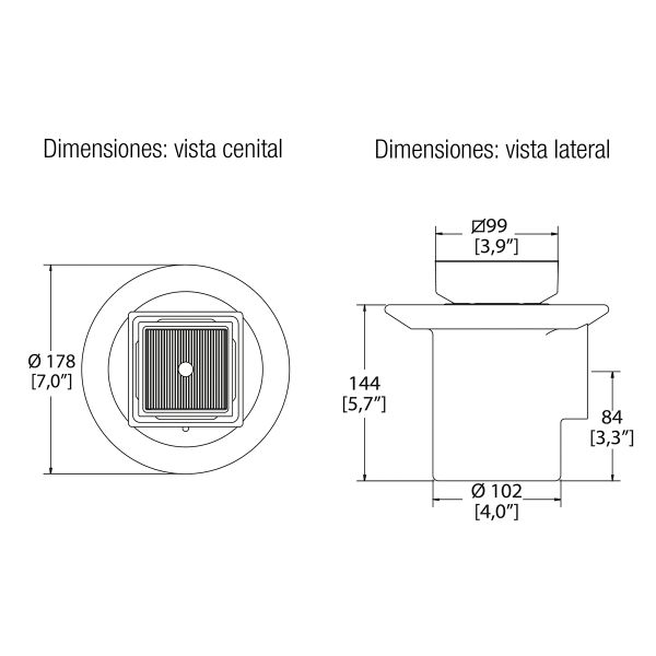 COLADERA PERIMETRAL CUADRADA 1B