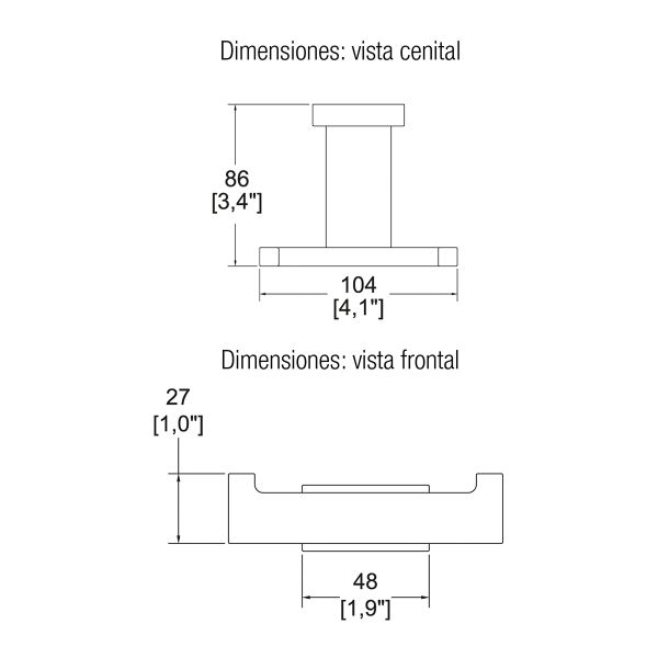 GANCHO DOBLE VERTIKA