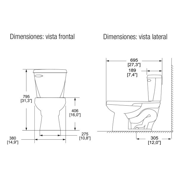 INODORO WC (TZ-TQ) AUSTRAL 3.8L BTN