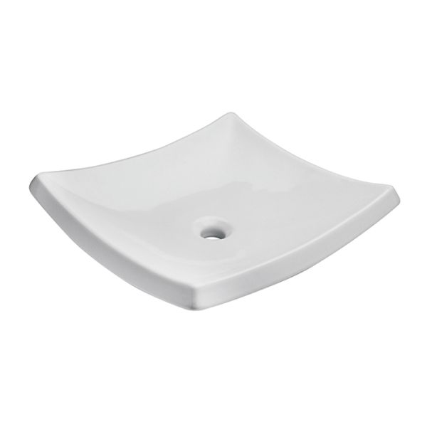 LAVABO TRAZZO CUAD S/PON S/REB BLANCO