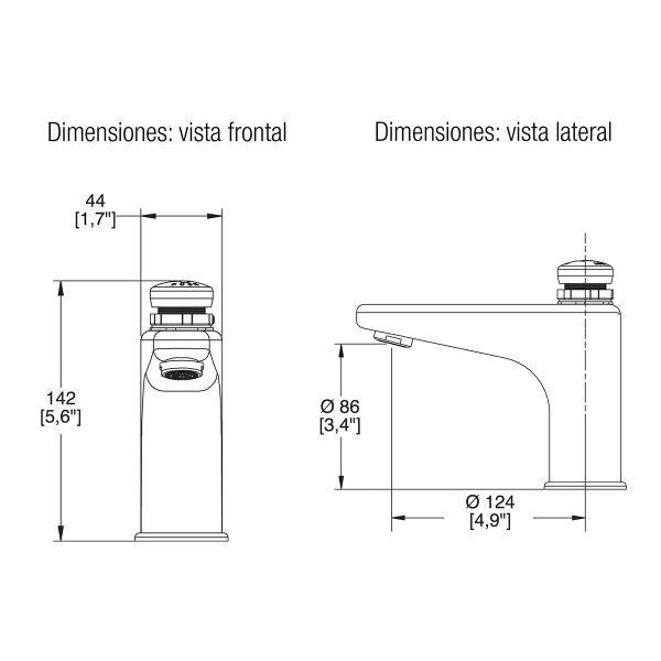 LLAVE LAV TEMPORIZADORA CIERRE AUT