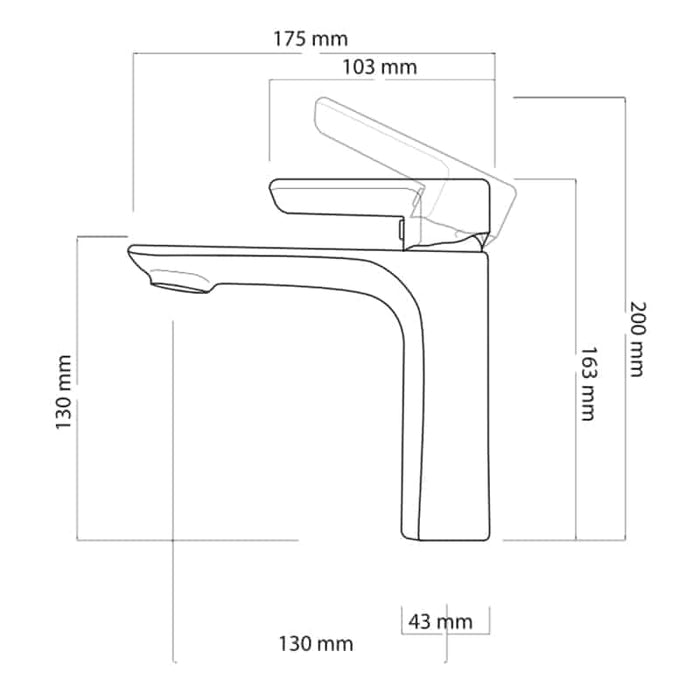 MONOMANDO CORTO PARA LAVABO