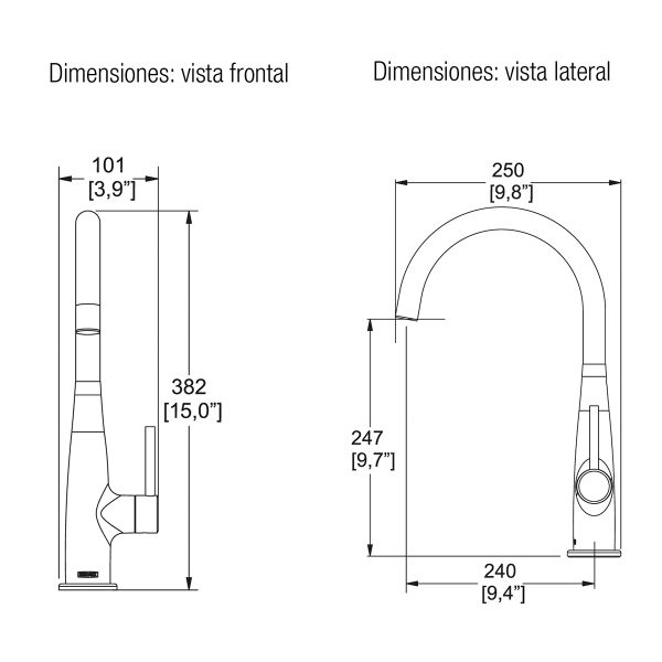 MONOMANDO FREGADERO CHORRO FIJO