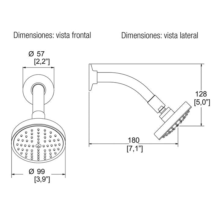 REGADERA BRAZO Y CHAPETON EXPLORA POLAR