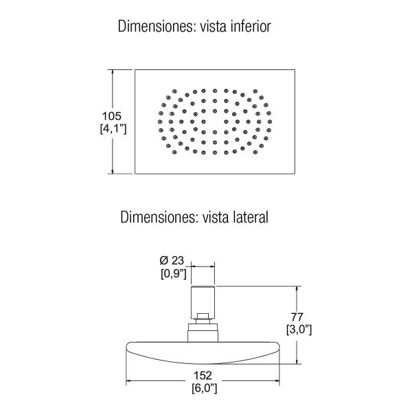 REGADERA CHORRO FIJO ANTICAL