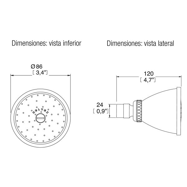 REGADERA CHORRO FIJO ECOLOGICA