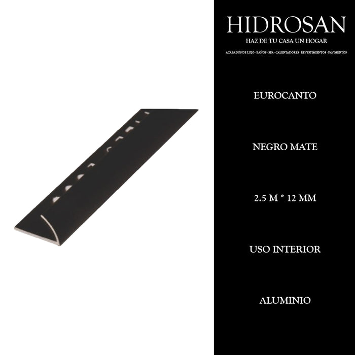 EUROCANTOS  12X2500 PZA  NEGRO MATE Tile