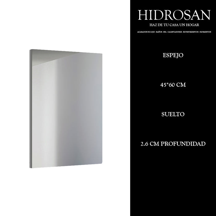 ESPEJO 45X60 LACA BR BCO