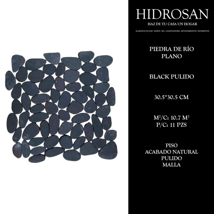 RIO PLANO PULIDO(10.7M2 30.5X30.5 BLACK