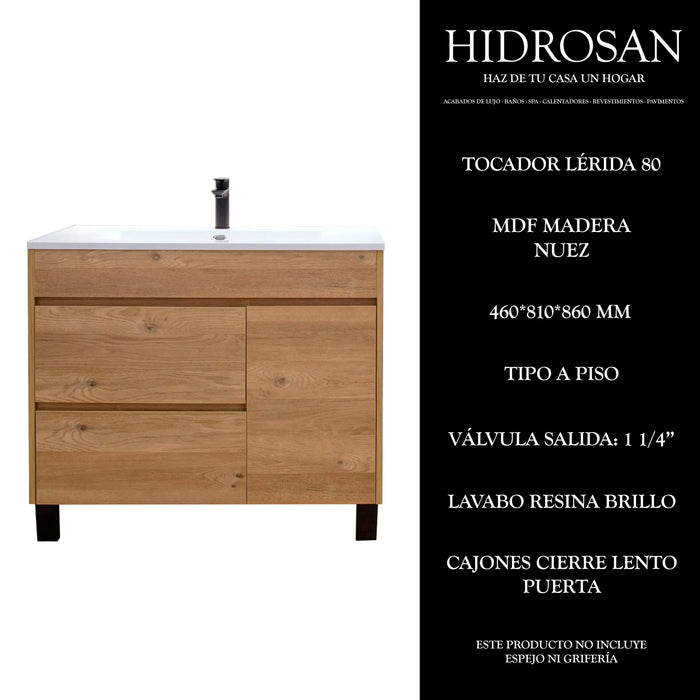 LERIDA 80 TOCADOR S/ESP C/LAV 810X860X46
