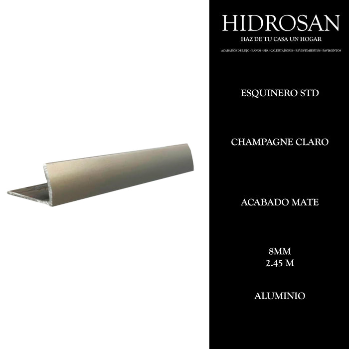 ESQUINERO STD 8MM 14 2.45 ALUMINIO CHAMP