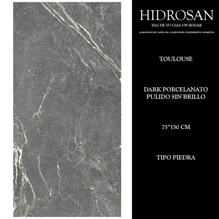 TOULOUSE DARK PORC PULIDO SIN BRILLO 75x