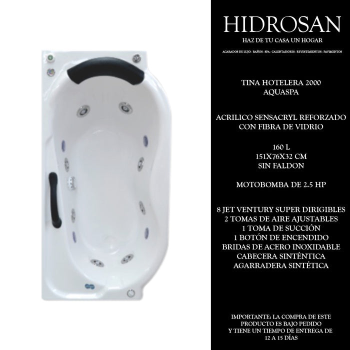 HOTELERA 2000 S/FAL C/H 151X76X32 PZA AQ