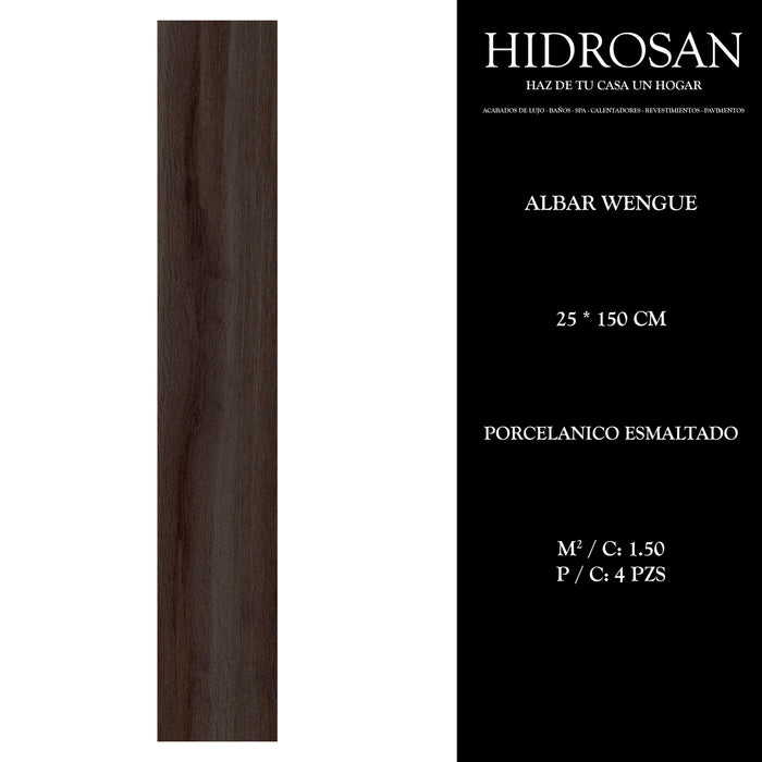 ALBAR Rec Wengue 25X150 Porcelánico Esma