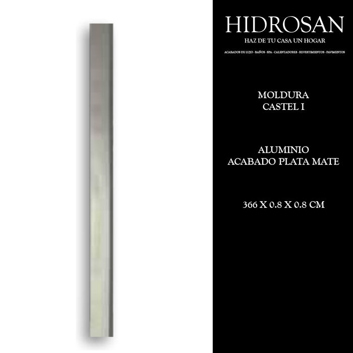 MOLDURA CASTEL I 1.0ML ALUM PLATA MATE P