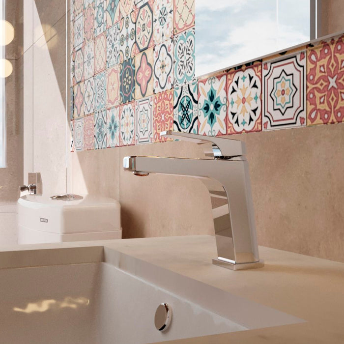 MONOMANDO BAJO DE LAVABO ACABADO CROMO.