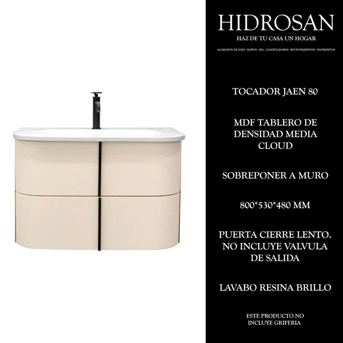 JAEN 80 TOCADOR 800X530X480MM PZ CST CLO