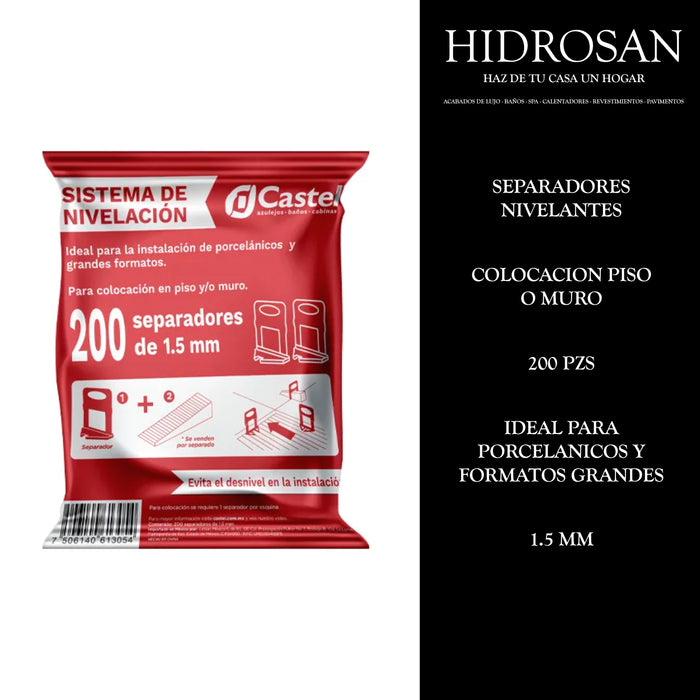 SEPARADORES NIVELANTES 1.5MM 200 PZA CST