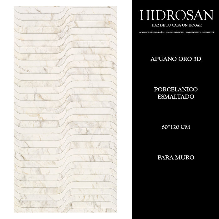 APUANO ORO STREAM PORCELANICO 3D 60X120
