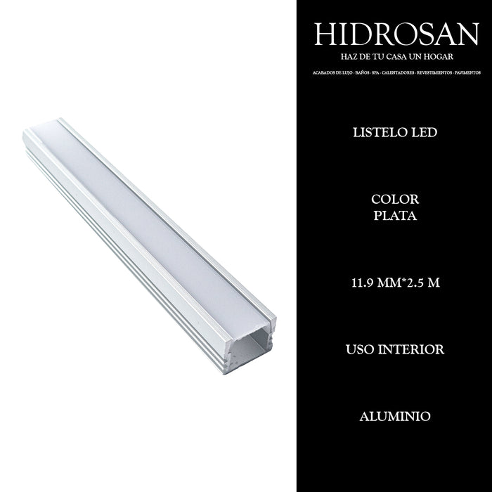 LISTELO LED UNIPERFILES 11.9X2.5ML PZA