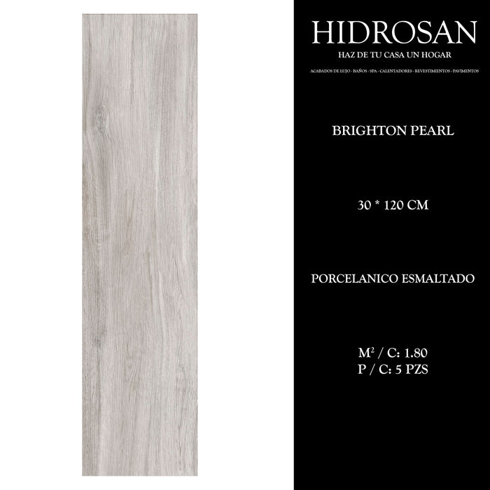 BRIGHTON PAERL 30x120 PORC ESMALTADO MAT