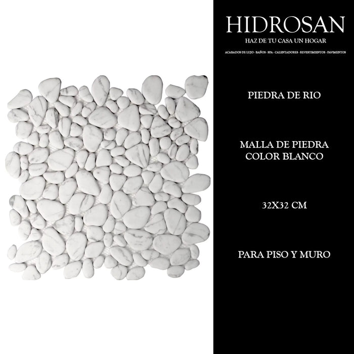 PIEDRA DE RIO BLANCA MALLA 32X32 PZA DH
