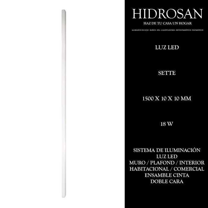 LEDS PARA SETTE 18W 1500X100X10MM 1 CJA