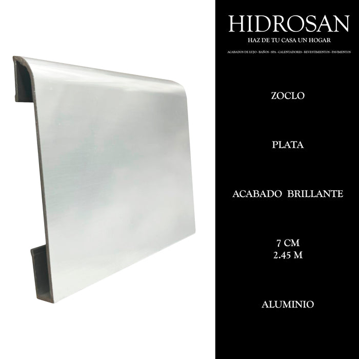 ZOCLO 7CM 21 2.45 ALUMINIO PLATA BTE