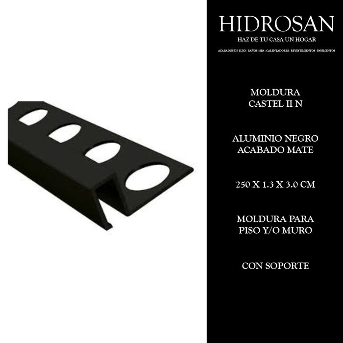 MOLDURA C/SOP CASTEL II-N 2.5ML ALUM NEG