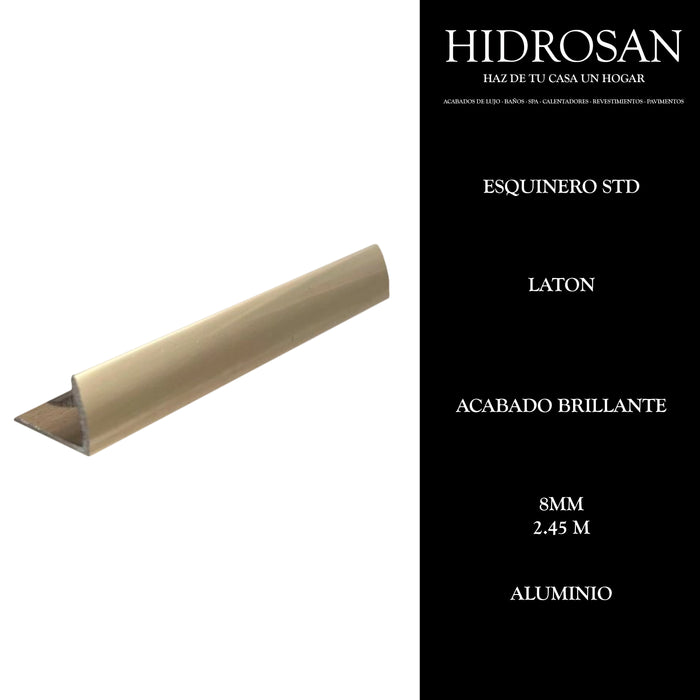 ESQUINERO STD 8MM 7 2.45 ALUMINIO LATÓN