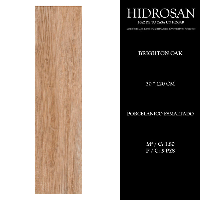 BRIGHTON OAK 30x120 PORC ESMALTADO MATE