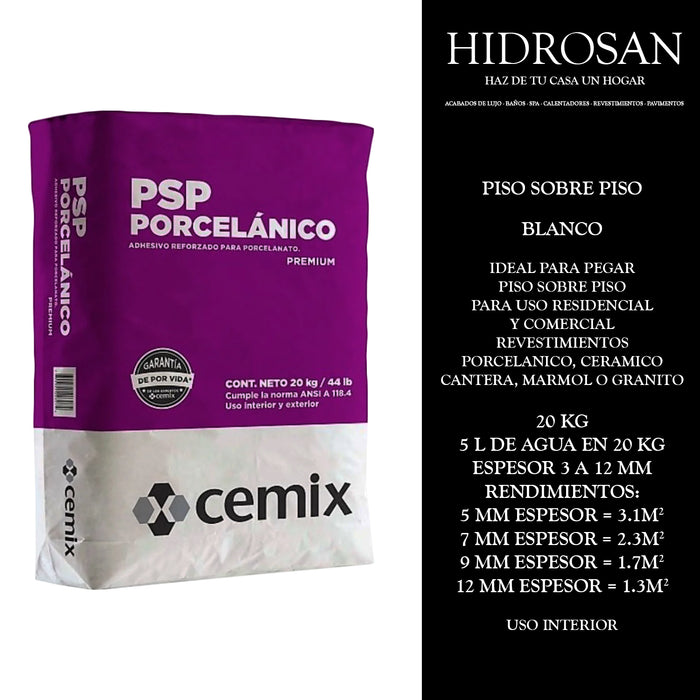 PSP PISO/PISO INTERIOR 30180 CEM 20 K BT