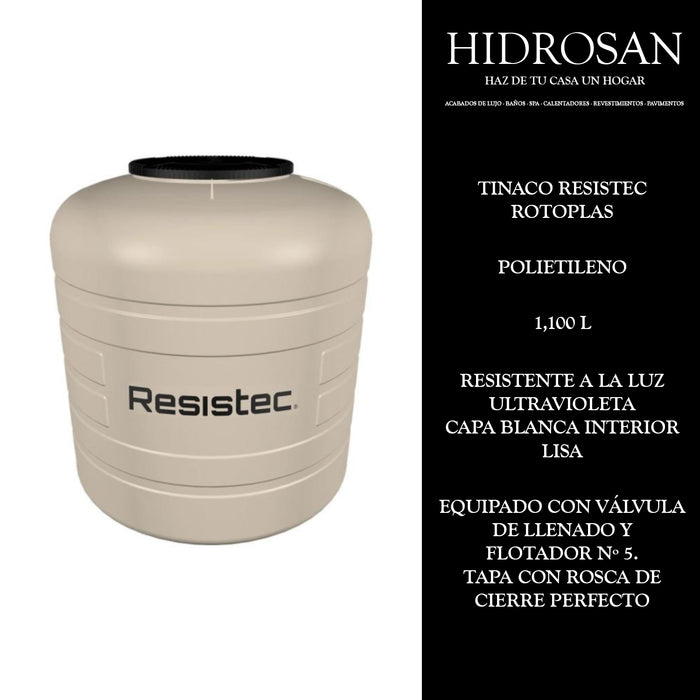 TINACO 1100 L RESISTEC NM 500499 ROTOPLA