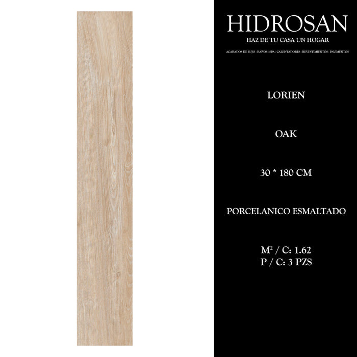 LORIEN Rec OAK 30x180 PORC ESM MATE 1.62
