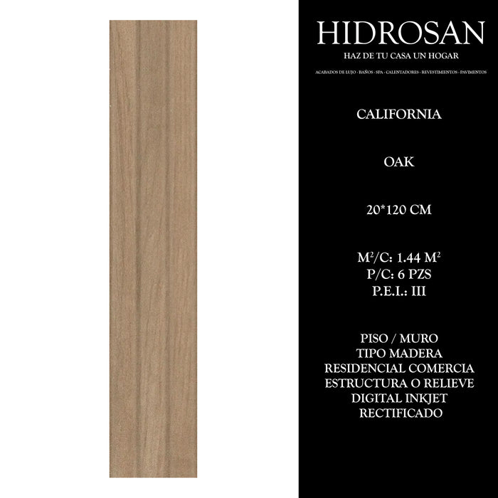 CALIFORNIA PE 20X120 OAK 1.44 CJA 6P CST